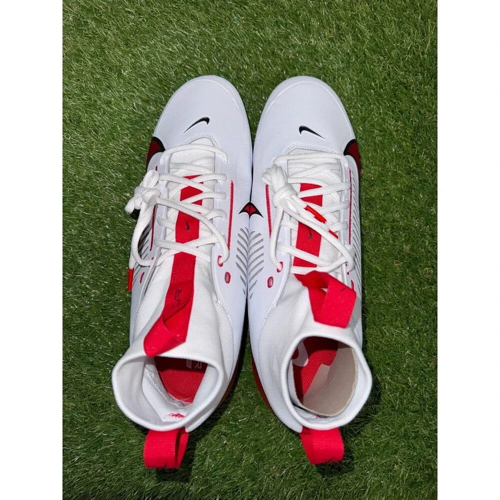 Men Size 13 Nike Vapor Edge Pro 360 2 Football Cleats White/Red FN7759-108 NEW